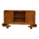 Art Deco Walnut TV Stand, 1950s, Mid-Century Modern Style