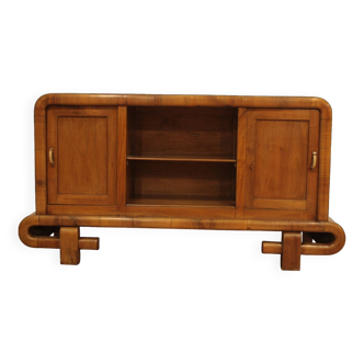 Buffet Art déco en noyer, années 1950