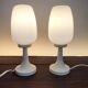 Lampes de table Space Age blanches, années 1960