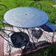 Old wrought iron garden furniture