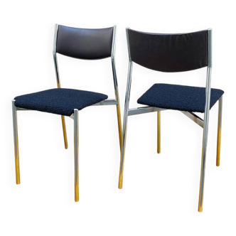 Paire de chaises modernistes – design années 1980