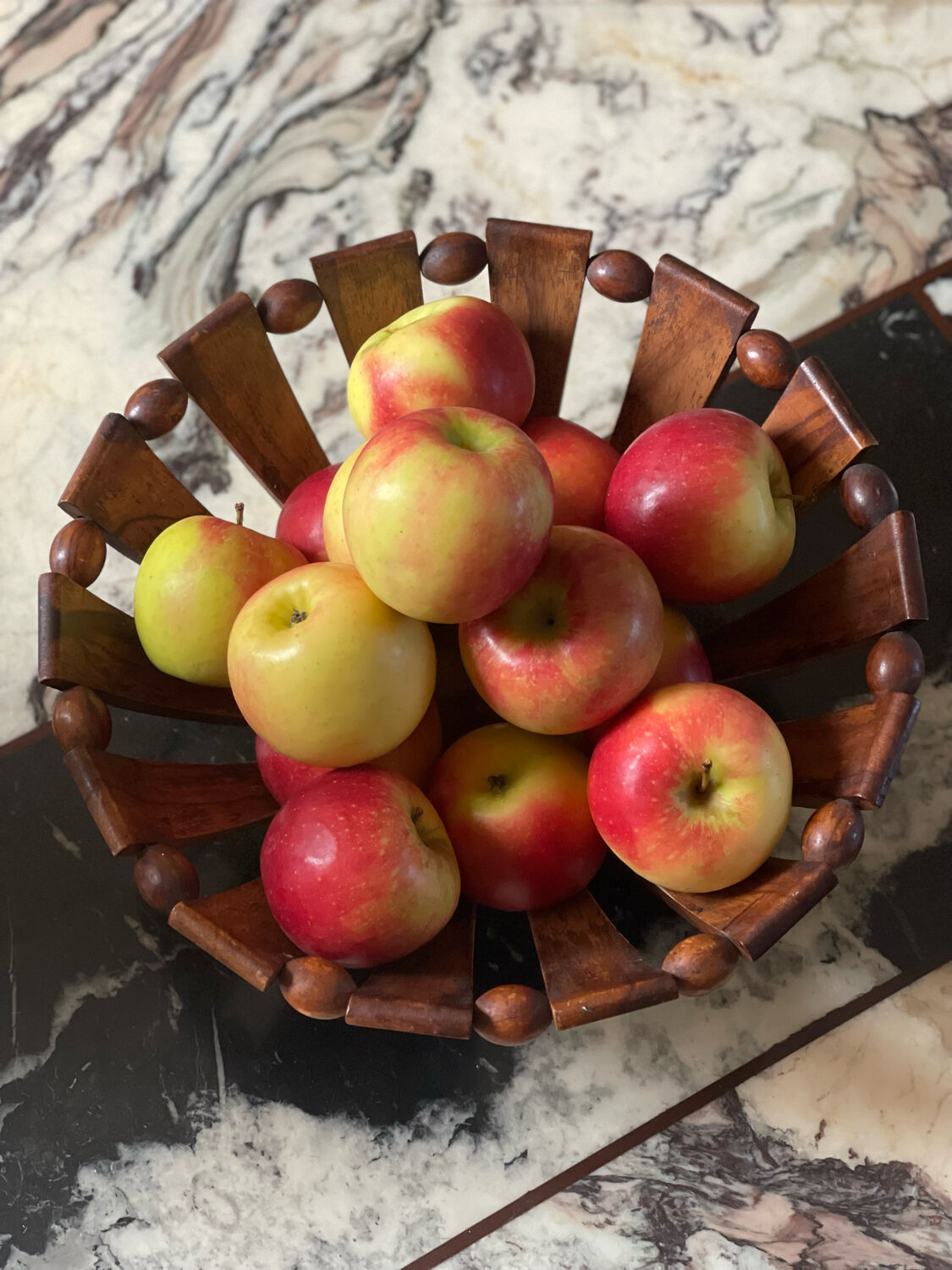 Teak fruit basket 1960