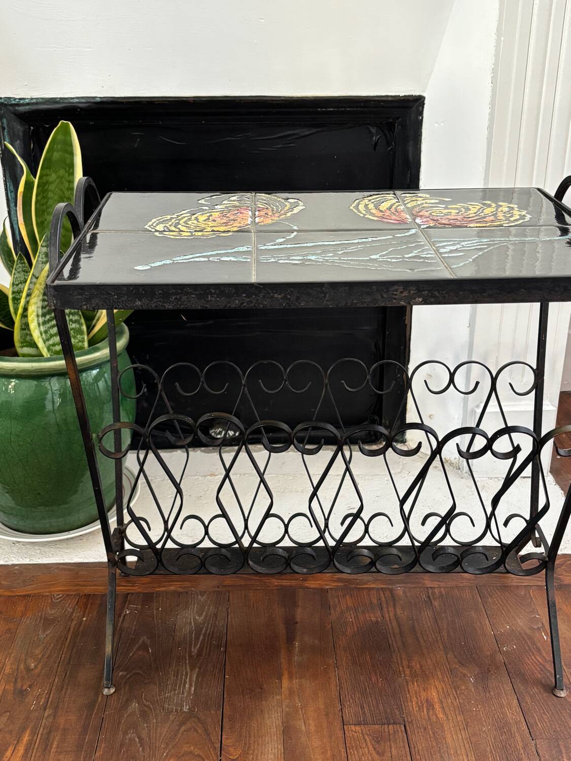 Side table, Vallauris magazine rack