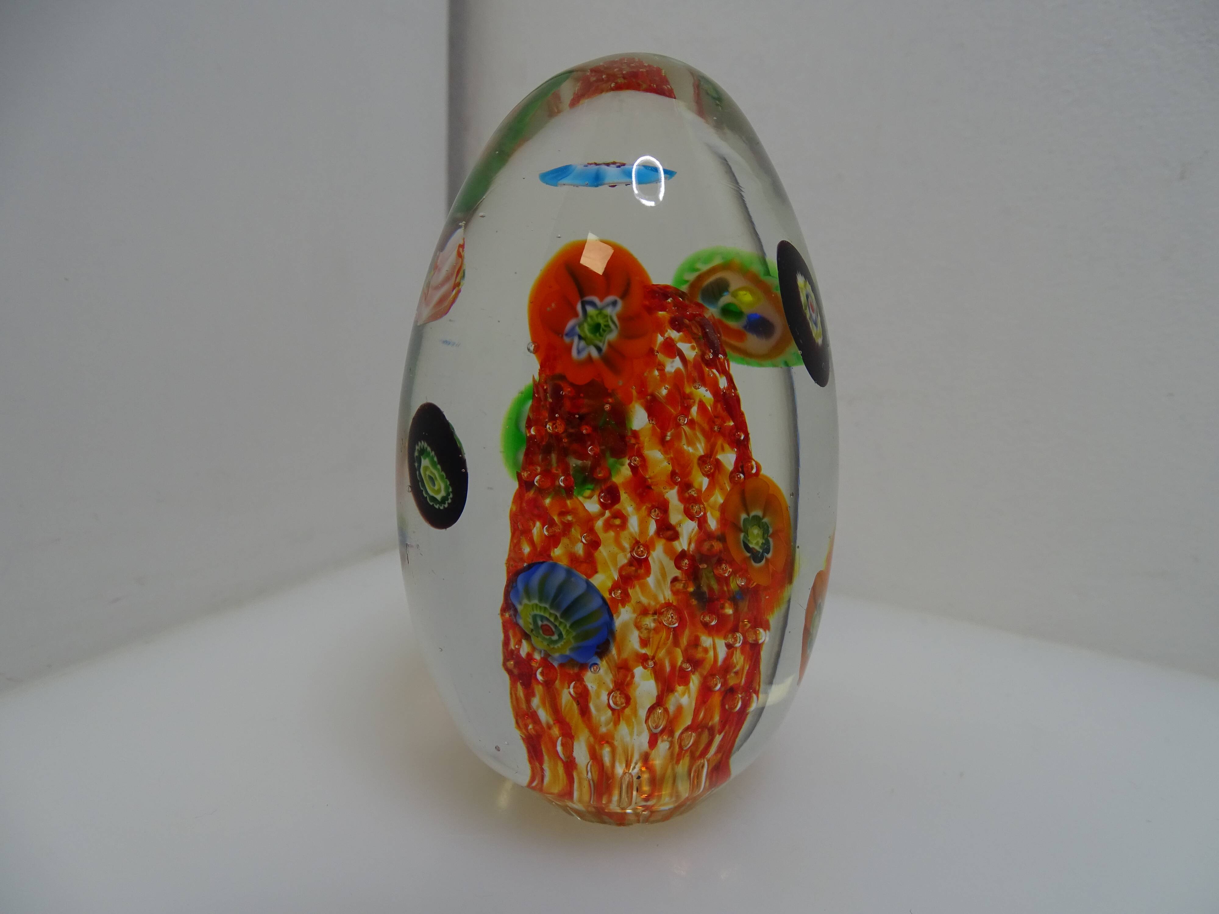 Press paper egg flowers millefiori glass