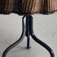 Table d'appoint ondulée en trompe-l'oeil en osier et rotin, 1960