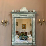 Neo-Renaissance mirror in patinated wood 19th century