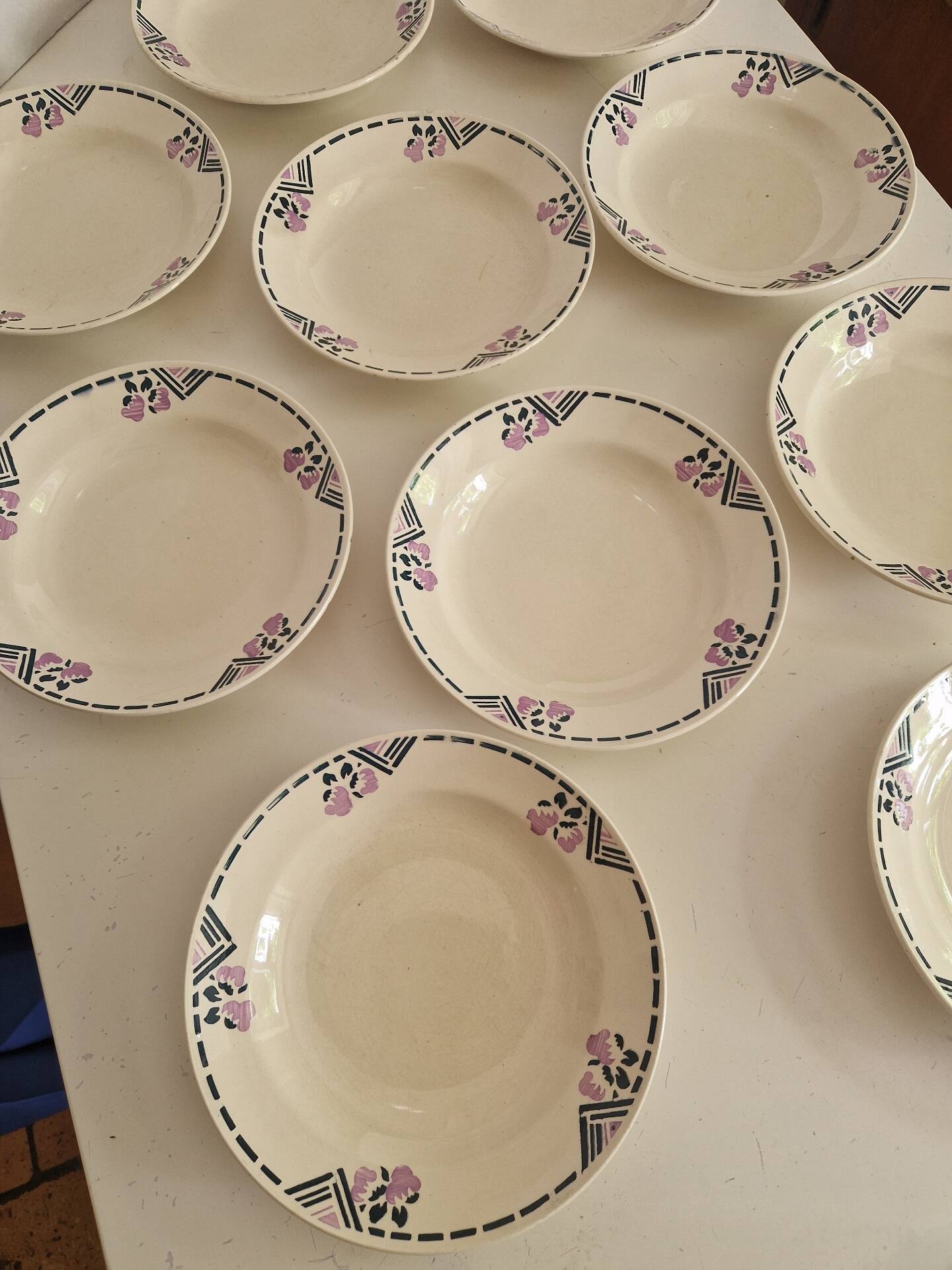 Set of 10 Deep Plates Model Tunis Longchamp Manufacture