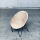 Mid-Century Modern Design Egg Basket Wicker Chairs, Italy, 1950s, Set of 3