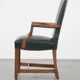 Old English cowhide and wooden Gainsborough side/desk chair