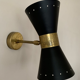Paire d'appliques diabolo italiennes noires