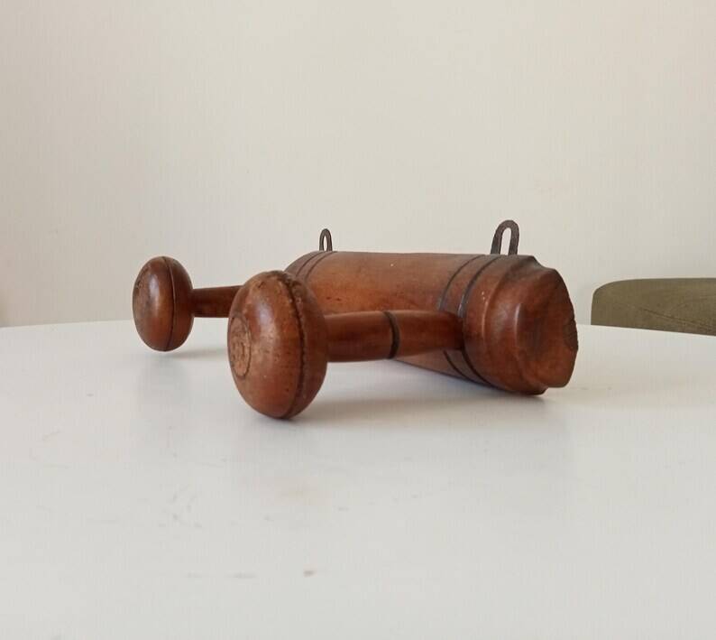 Antique folk art wall coat rack