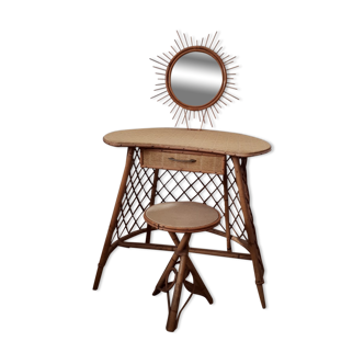 Rattan dressing table