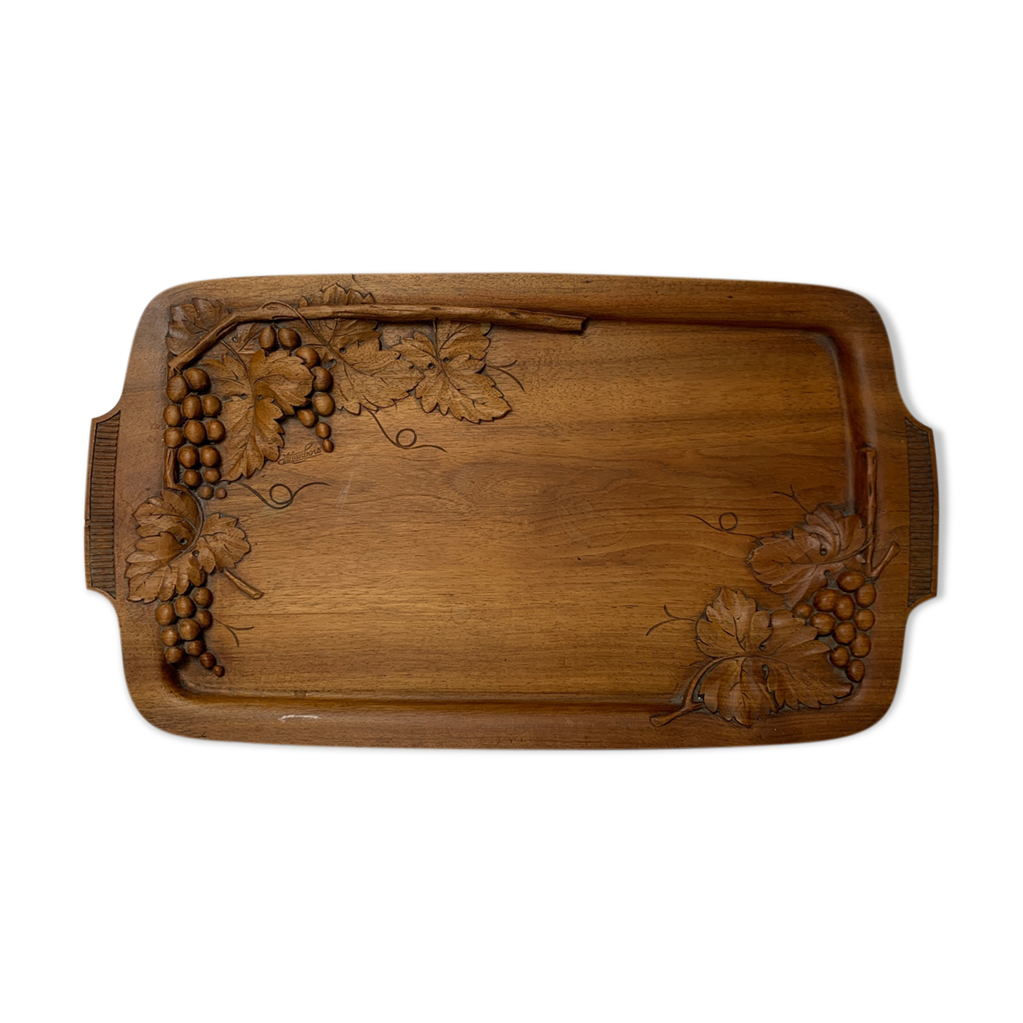 Scuplté wooden top in Art Nouveau Style Marbois