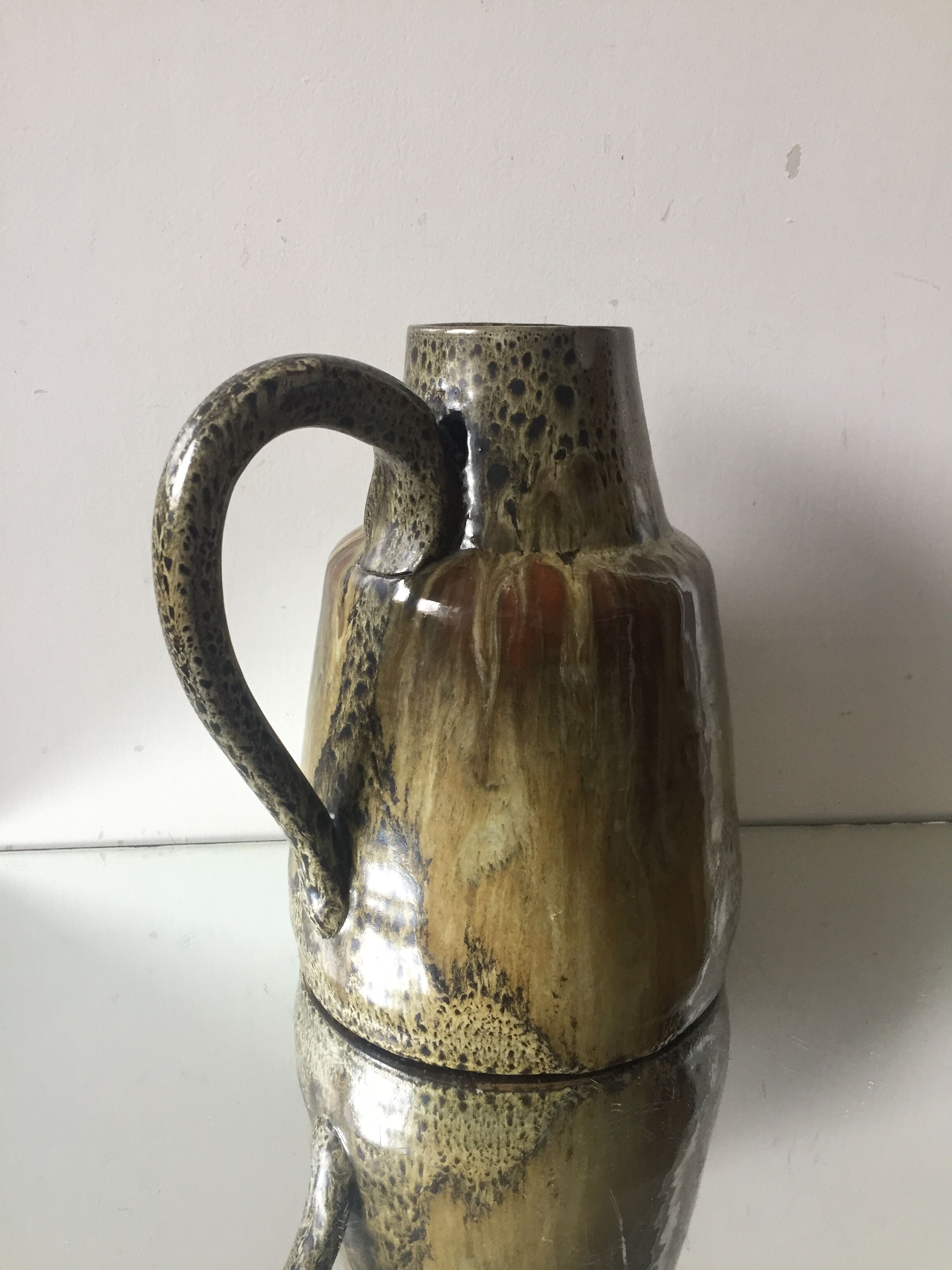 Stoneware Vase Pitcher Vintage Signed Danish