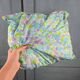 Vintage wicker basket – Blue floral fabric & matching cushion
