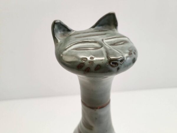 Bouteille de liqueur chat vintage 1960