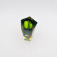 Vase Cesare Toso - Murano - Sommerso - Pentagonal vert et ambre