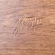 Pair of Malagasy nesting tables in carved wood, signed, m.o.f, 1955