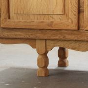 Vintage 1970s Danish Oak Low Cabinet / Sideboard, Henning Kjærnulf style
