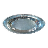 Plat ovale en métal argenté