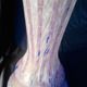 Vase 48 cm papyrus decoration the french glass - charder - schneider