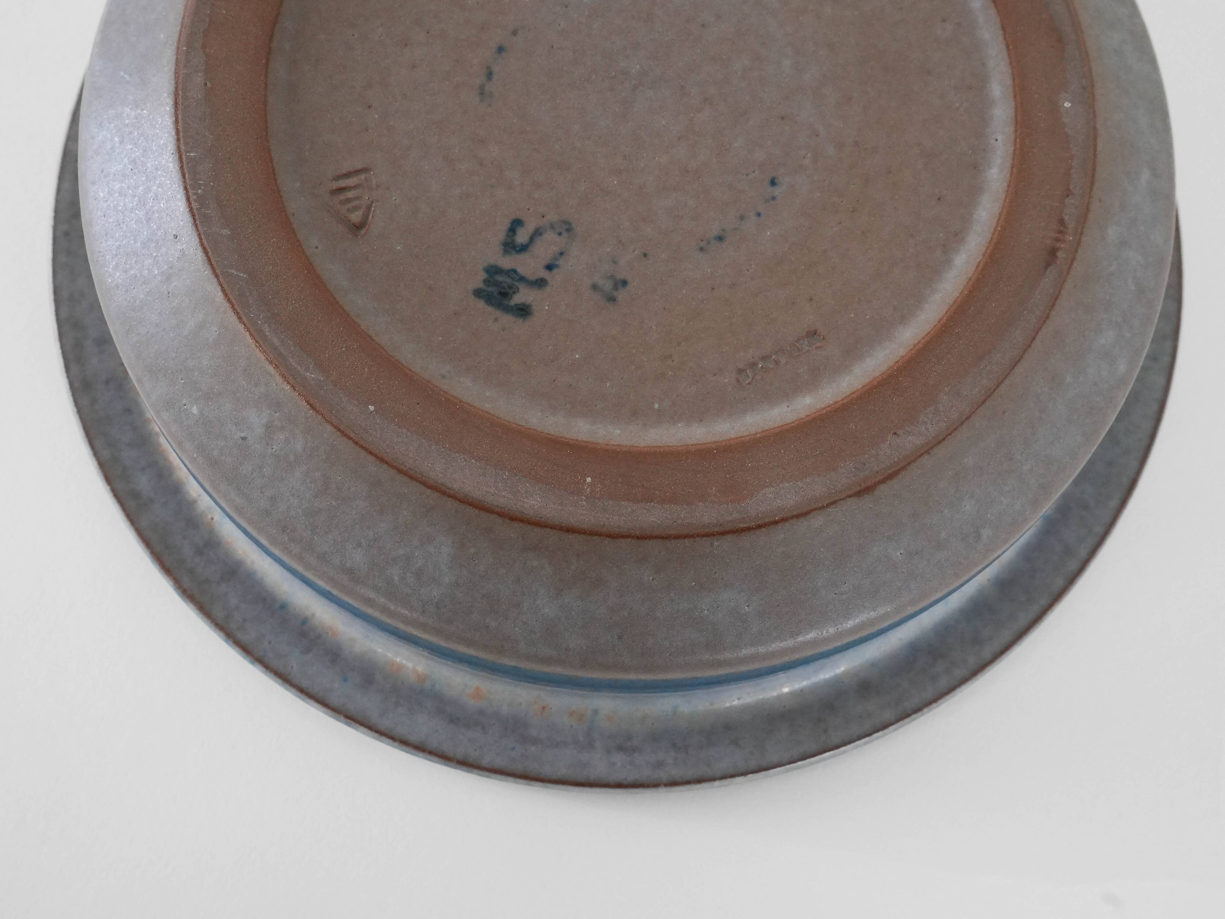 Blue ceramic bowl, Danish design, 1960s, manufacturer: MA&S, designer: Mari