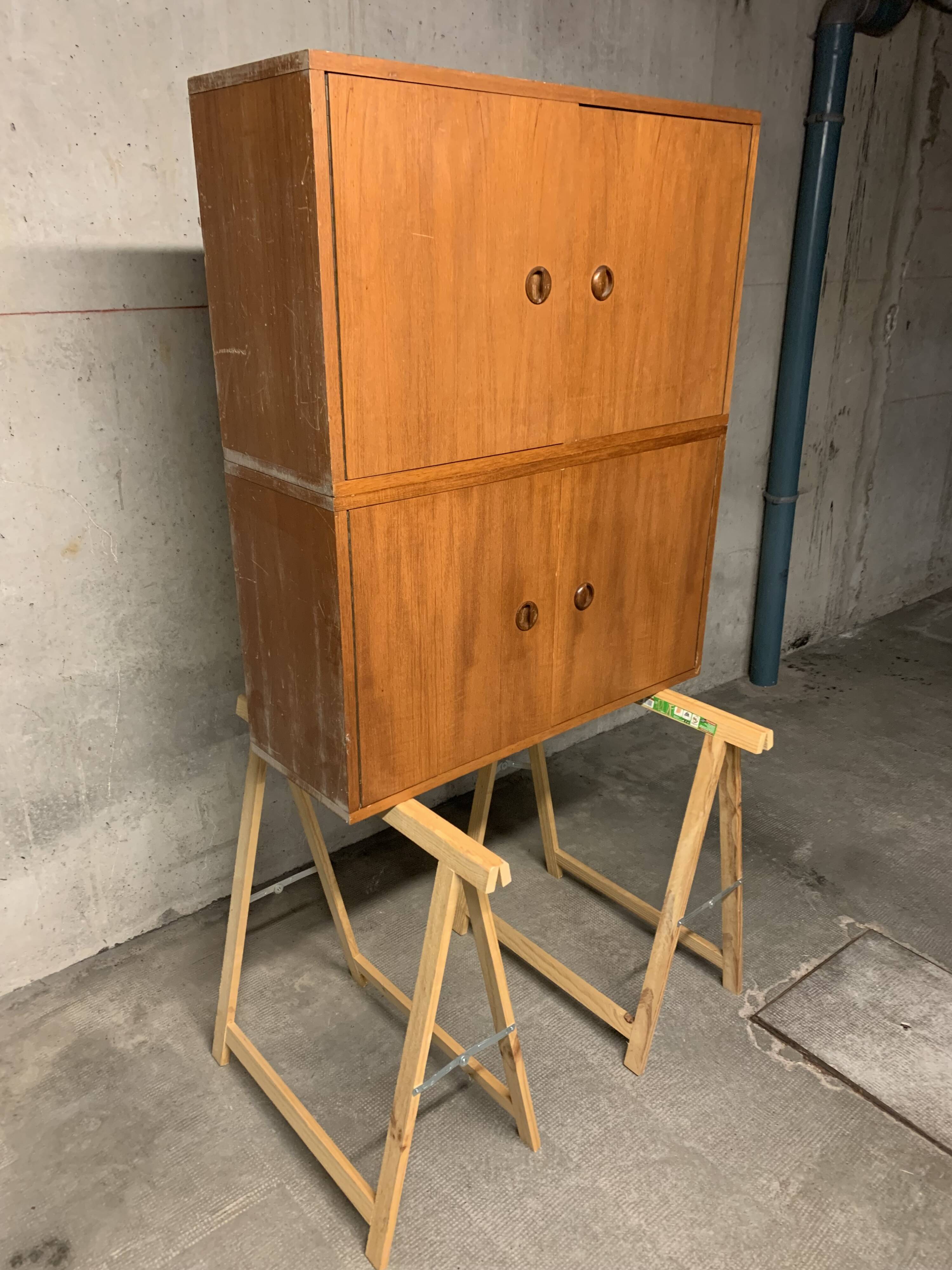 Pair of Scandinavian Danish Retro Vintage Shelving Furniture