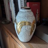Art Deco vase from the 20s, glazed ceramic