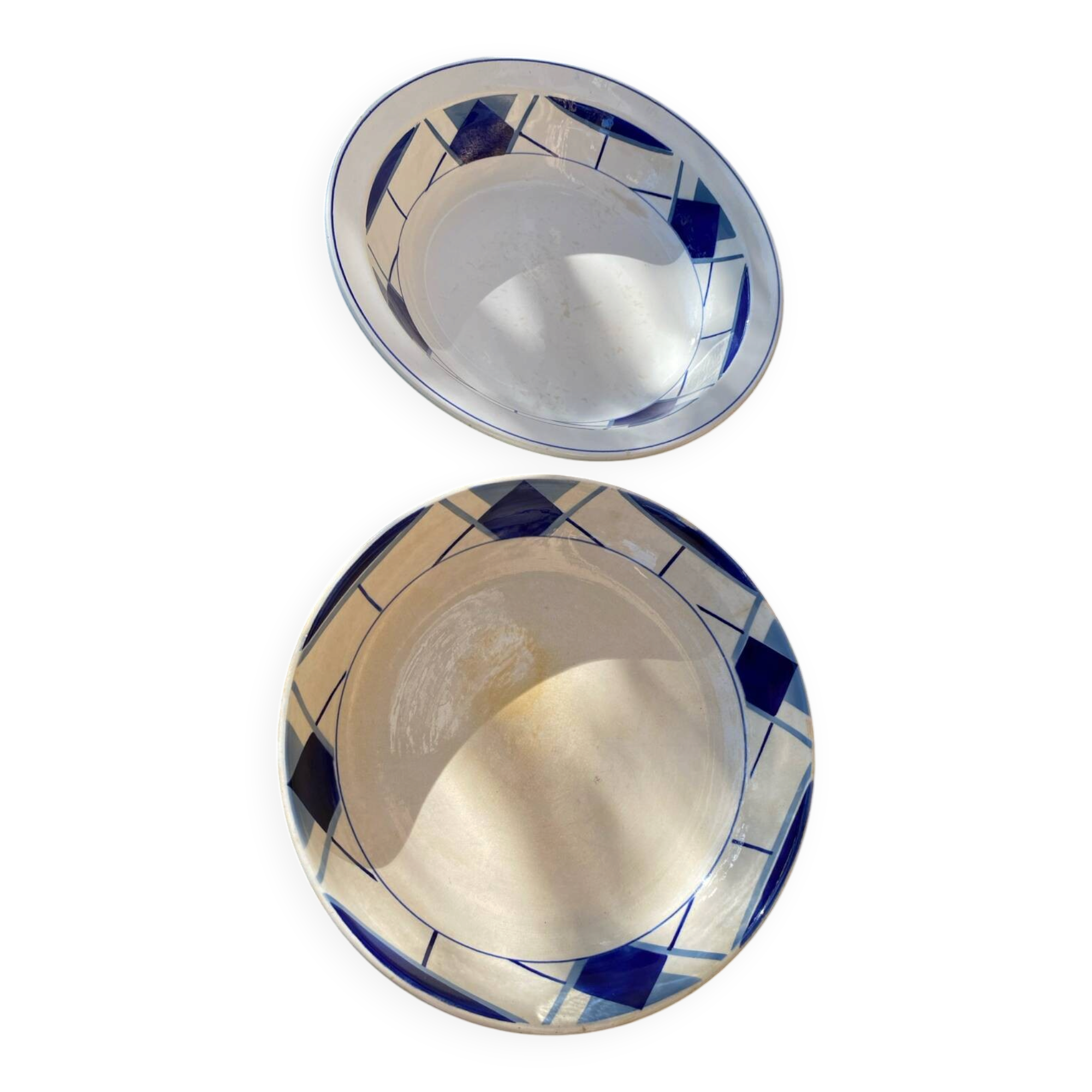 Sets of 2 presentation dishes Digoin Sarreguemines model Efel.