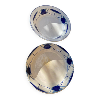 Sets of 2 presentation dishes Digoin Sarreguemines model Efel.