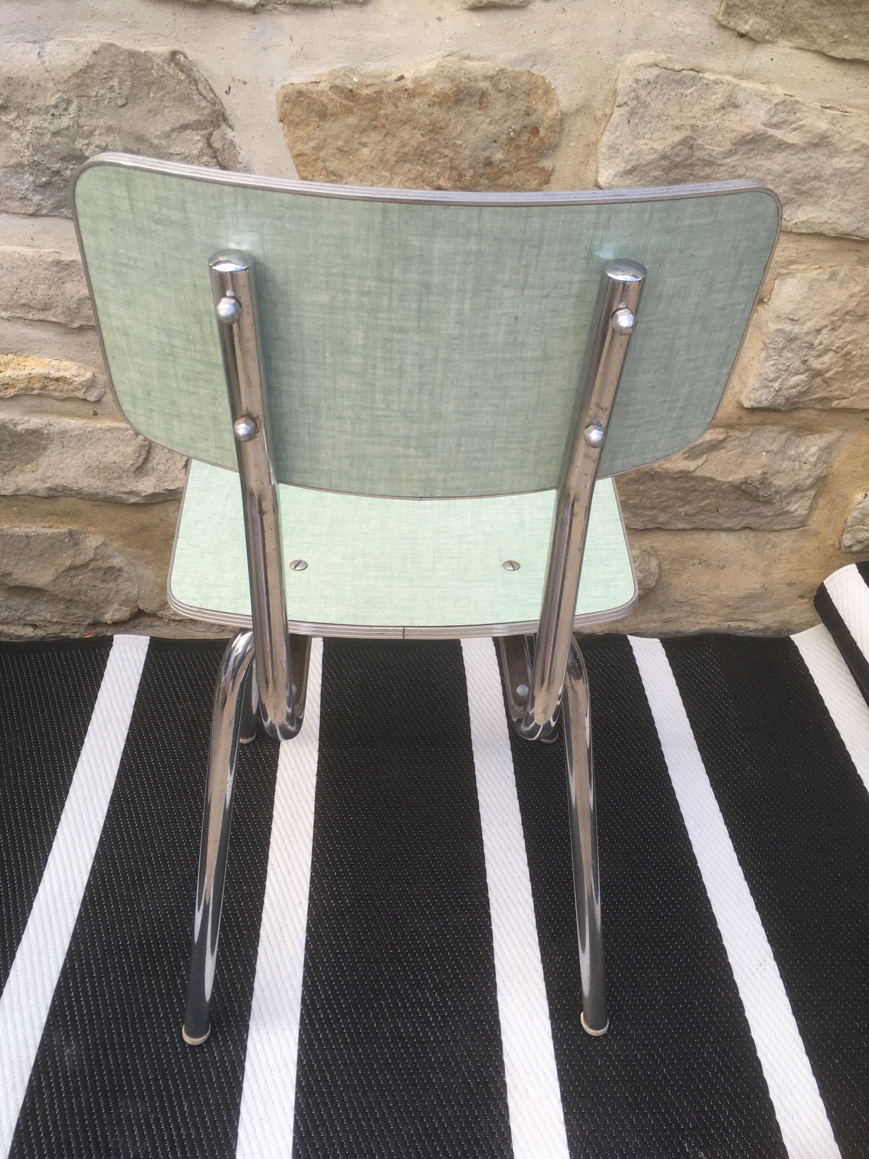 Green formica chair