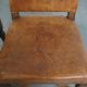 Set of 2 Wooden and Sheepskin Leather Dining Chairs from the Early 1900s