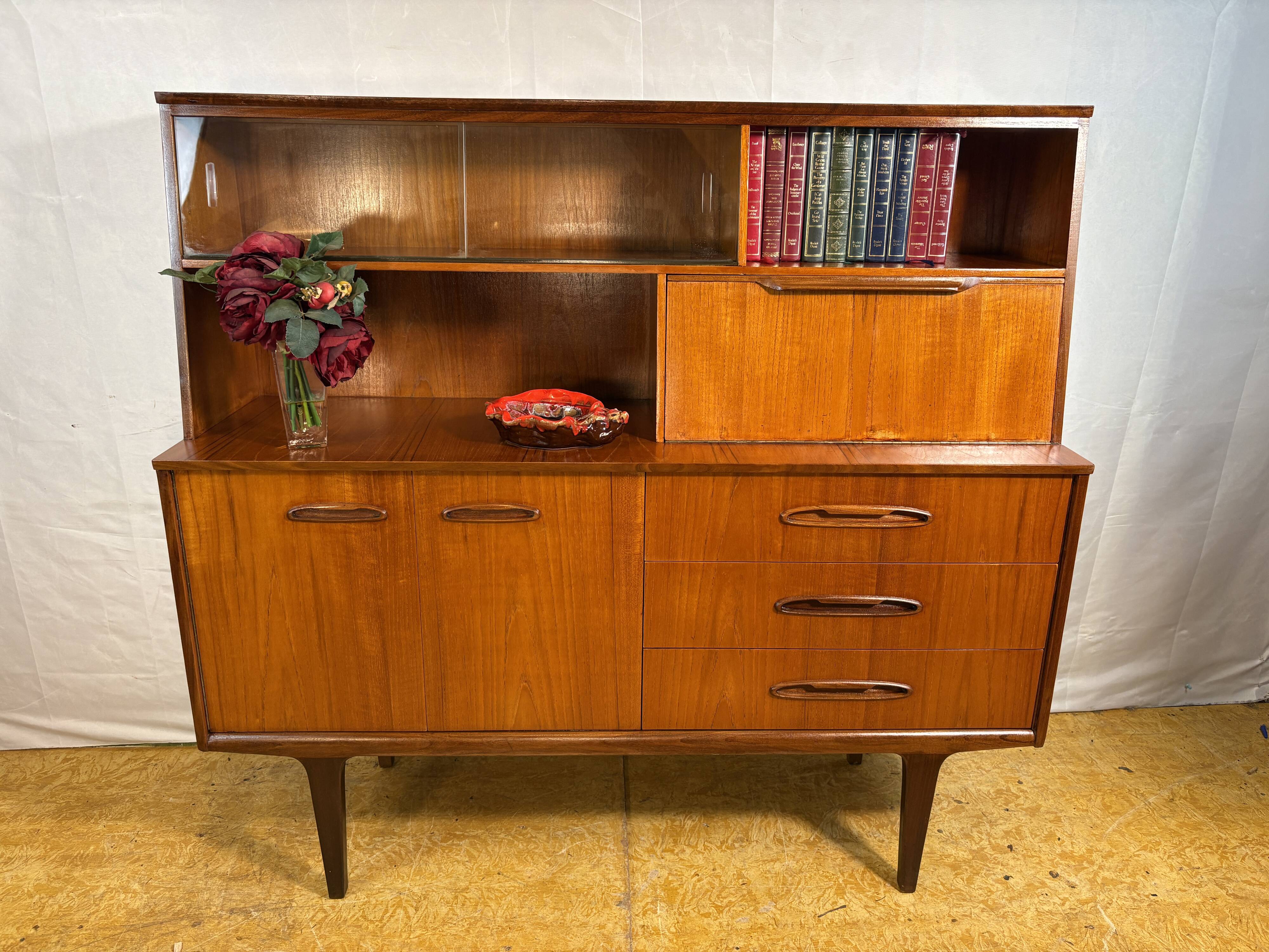 Mid Century Retro Teak Sideboard / Highboard by Jentique 1960  DanishD