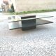 Table. Low square. Oak. And tempered glass. Koza.           Desing.   Angel.   Cerda