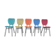 5 vintage skai metal chairs 60 years
