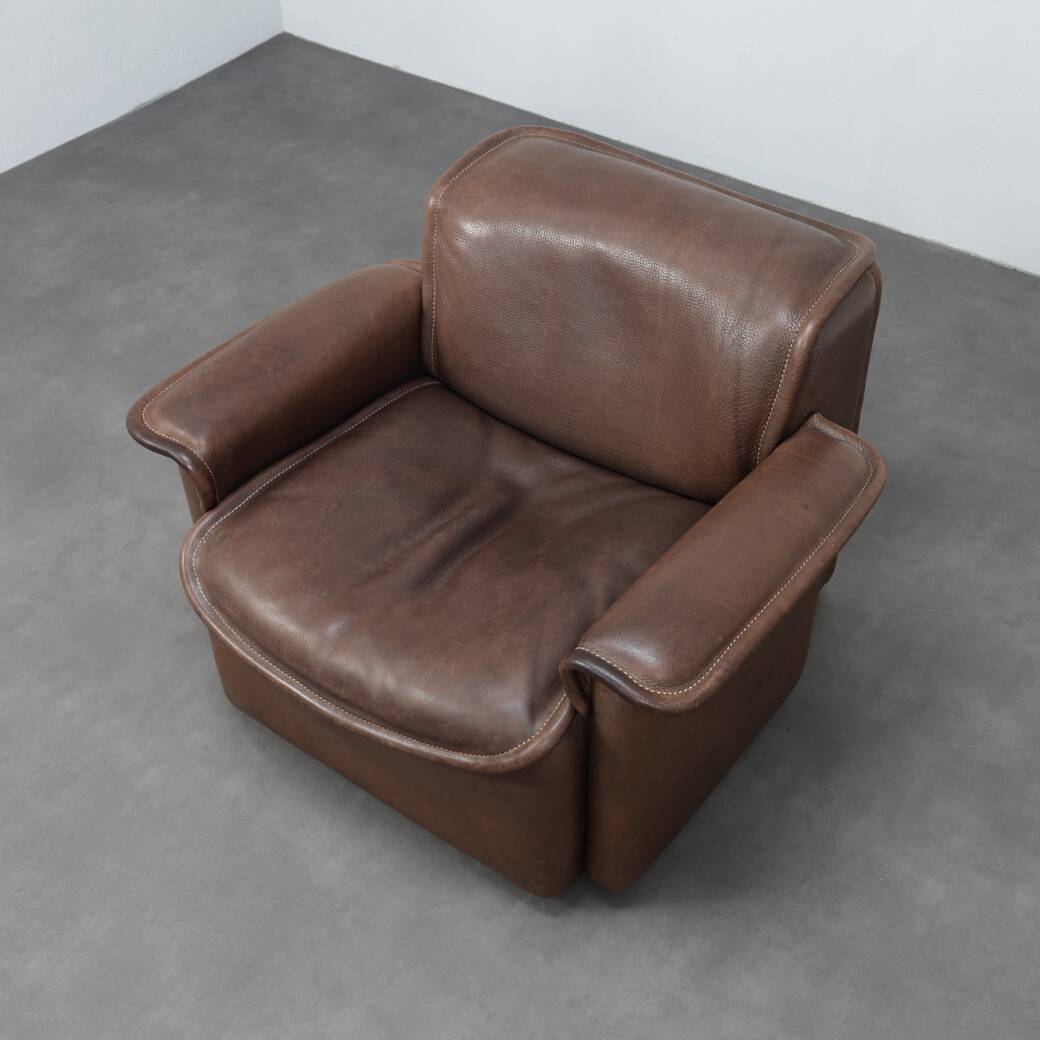 DS-12 leather lounge chair by De Sede, Switzerland, 1970s