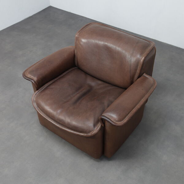 Fauteuil en cuir DS-12 de De Sede, Suisse, années 1970.