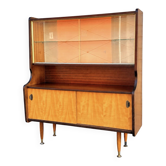 Buffet vitré vintage en bois – années 60-70