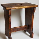 Stool of auxiliary Art-popular in old solid wood