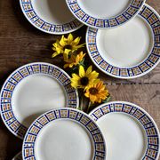 Set of 8 antique flat plates - Robinson de Badonvillier
