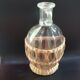 Vintage Half Sphere glass vase with rattan cladding