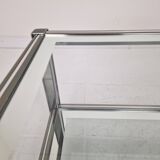 Vintage Glass & Metal Coffee Table