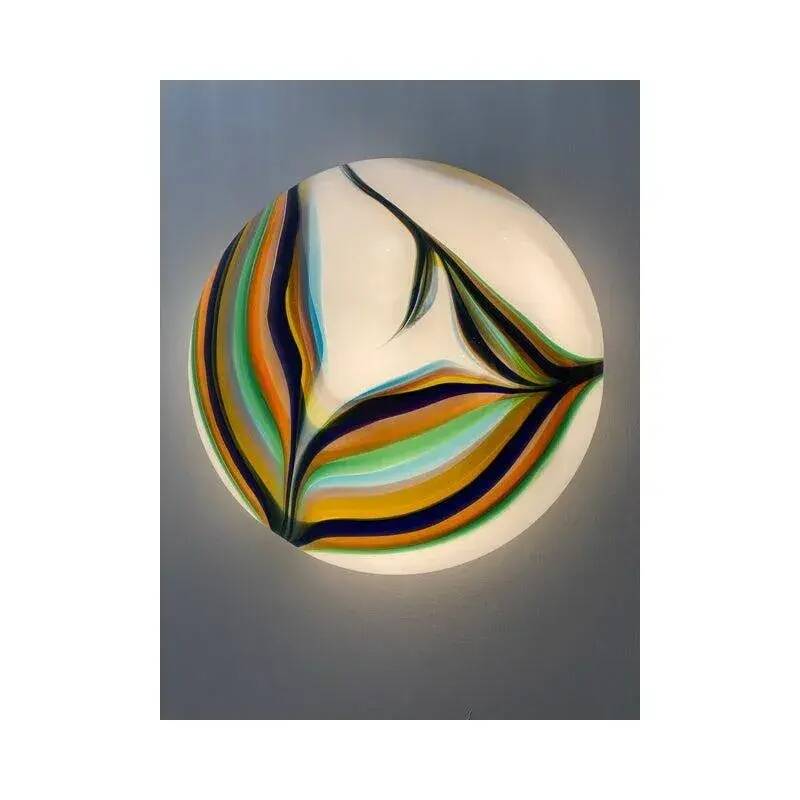 White Murano Glass Wall Lights by Simoeng – Set of Two