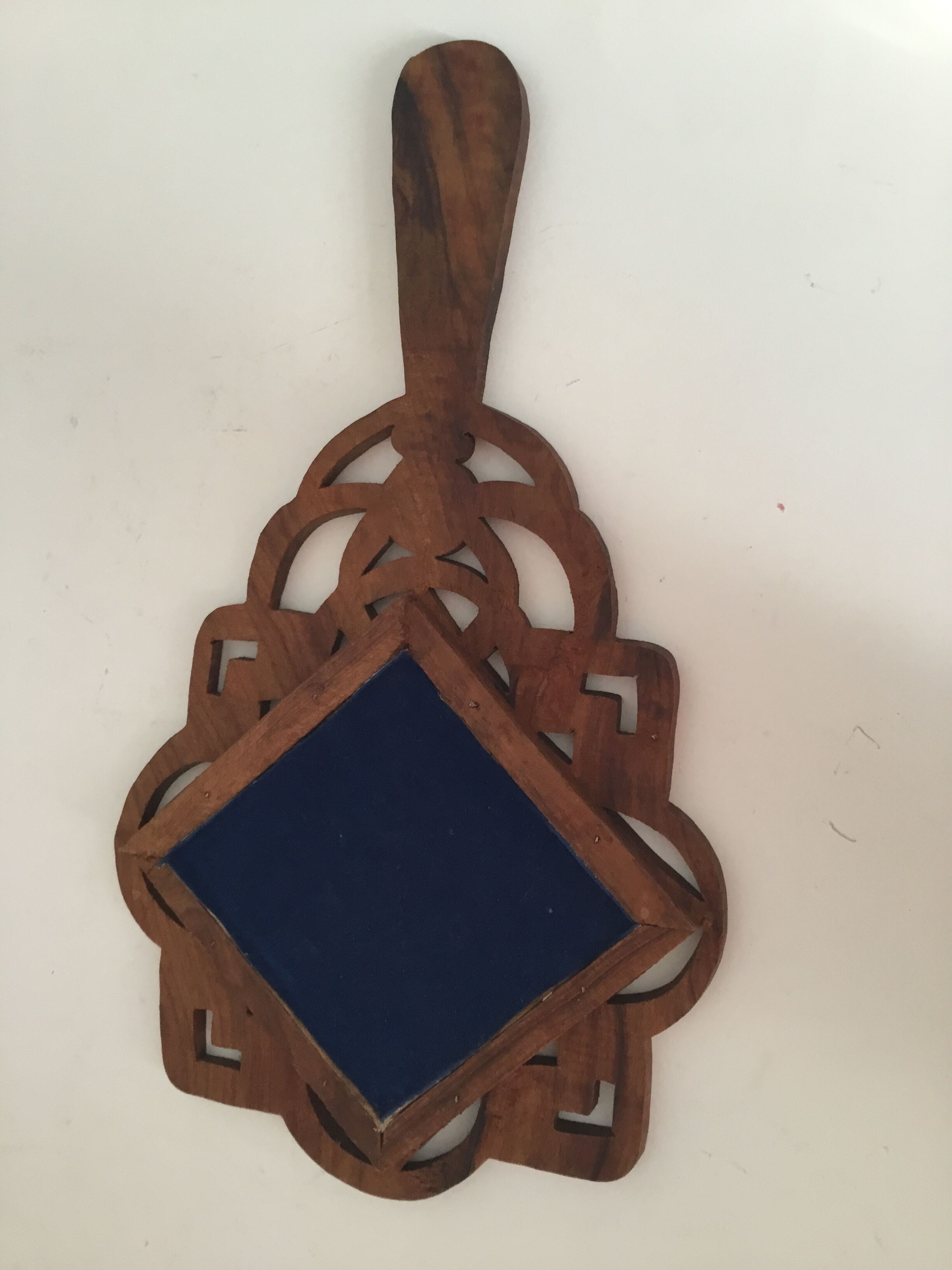 Opened wood mirror 16x29cm