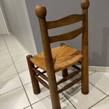 Set of 8 Charles Dudouyt Brutalist Dining Chairs 1960