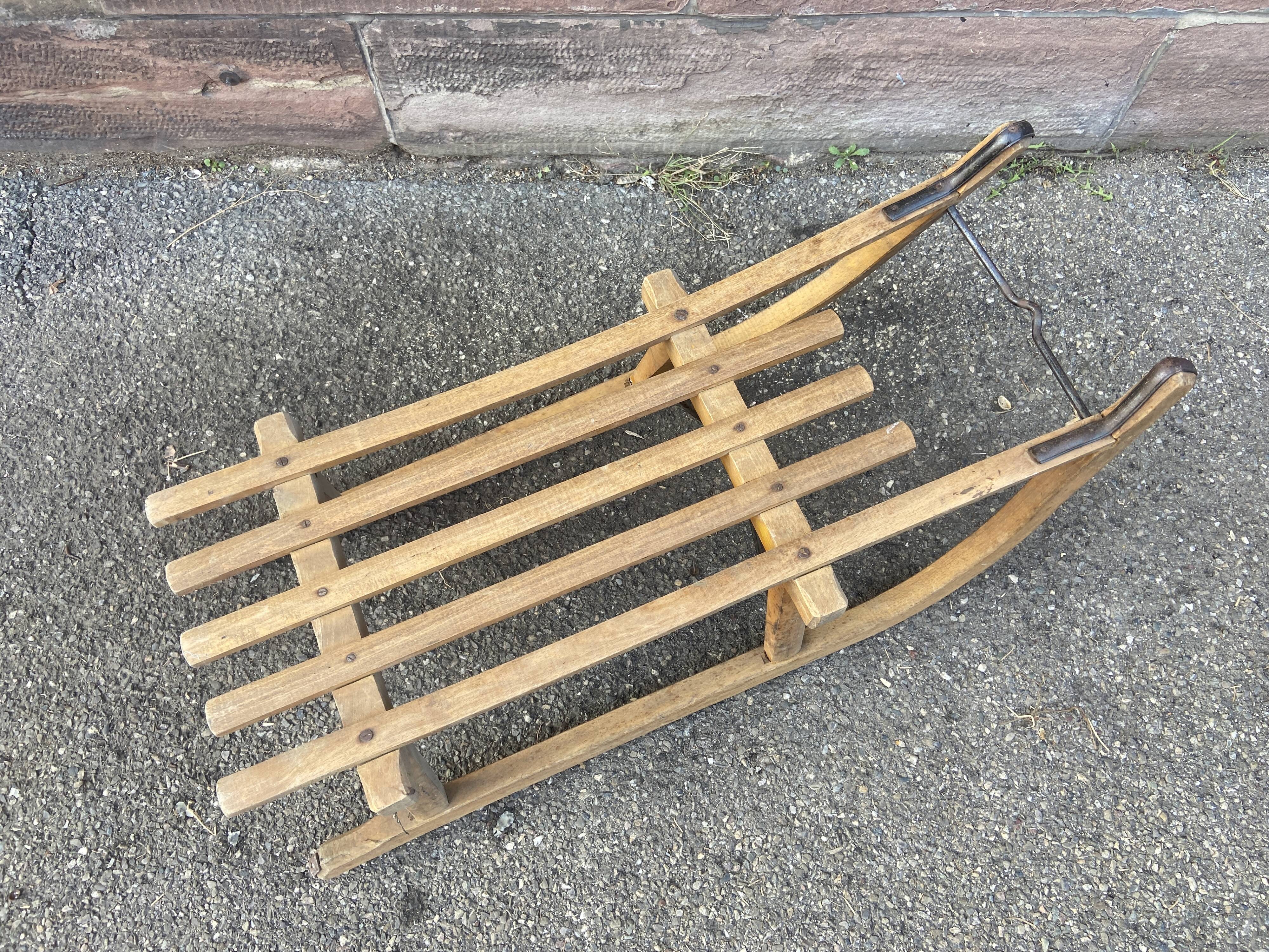 old Alsace sled sleigh Christmas decoration