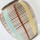 Cream-ivory and multicolor ceramic vase No 27/15 by Dümler & Breiden, German 1960s Mid-Century