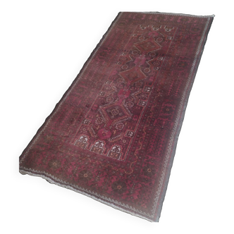 Hand-knotted Persian Beloutch rug in pure wool 200×100