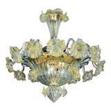 Venetian Floreal Gold Murano Glass Flush Mount