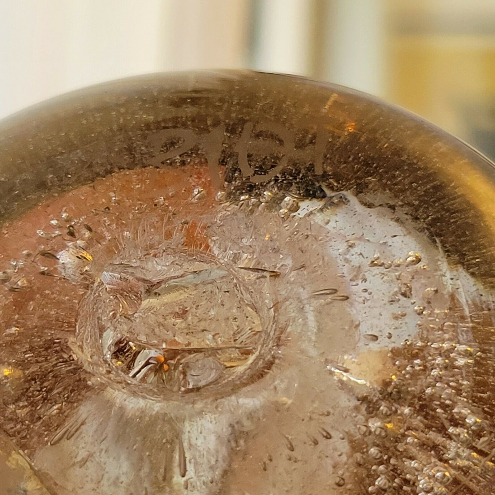 Sulphide press paperglass bubbled